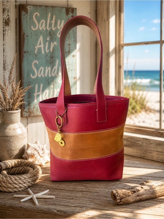 Coach Handbags - Coach Legacy Rugby color-block  Striped Tote with Brass Charm .